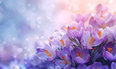Fototapeta premium spring crocus flowers
