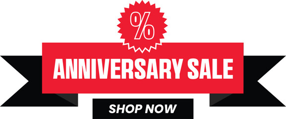 Anniversary Sale Promotional Ecommerce Offer Design Marketing Symbol