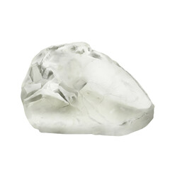 Stone, rough boulder with cracks. Watercolor digital illustration. Mountain or cliff fragment on sea beach, isolated on white background. Large boulder with small pebbles. © Elena