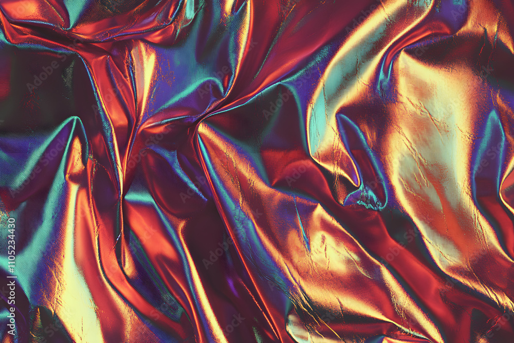 Aufkleber vibrant abstract textures digital art shimmering surfaces colorful patterns high-angle view aestheti