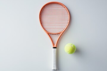 Tennis racket and ball Isolated on a white background isolated sports equipment