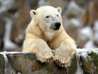 polar bear sitting