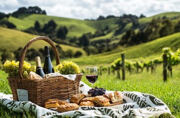 picnic in the vineyard