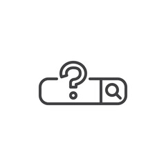 Search Box FAQ line icon