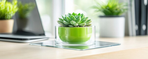 Clean, modern workspace designed for concentration and clarity of private ideas and creativity.