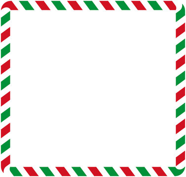 Candy cane frame for Christmas