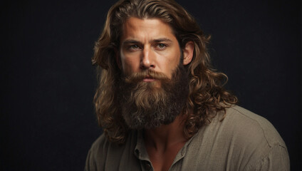 Obraz premium Handsome Longhaired Man