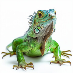 Obraz premium Green Iguana Isolated