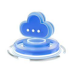 Cloud computing concept 3d icon