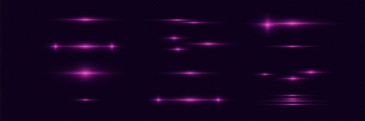 Neon laser beams, and horizontal lines of light.