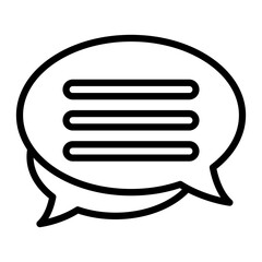 Message Vector Line Icon Design