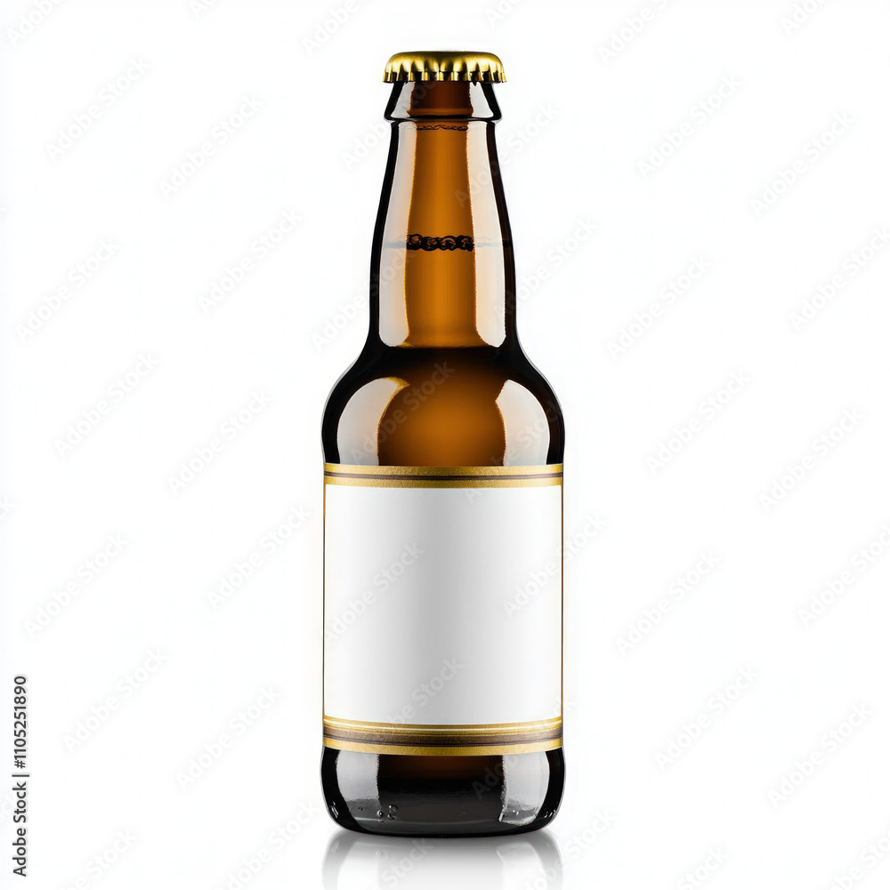 Canvas Prints Open Beer Bottle Isolated