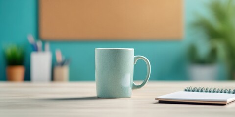 Focused workspace with a corkboard full of private ideas, fostering creativity and thoughtful concentration.