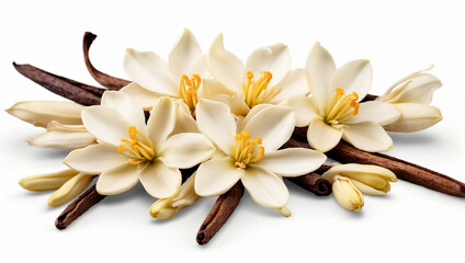 Vanilla Flowers and Pods