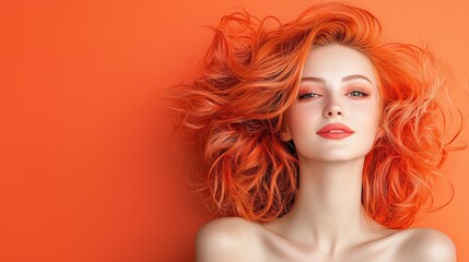 Fototapeta premium Captivating event showcasing vibrant coral and peach tones in a standard setting for a stylish lifestyle experience
