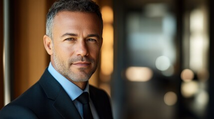 Fototapeta premium Confident Businessman in Modern Office