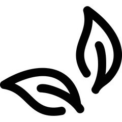 Simple vector icon leaf
