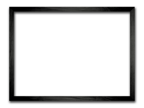 Rectangular picture frame. Old wooden frame, vintage style, with empty space and isolated transparent background with png.