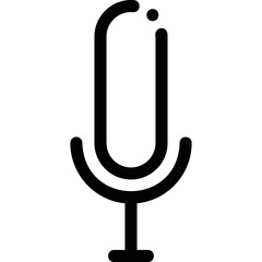 Simple vector icon microphone