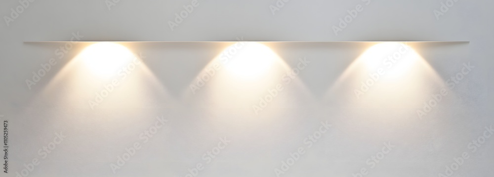 Aufkleber 11. a clean white wall with soft ambient lighting, creating a blank canvas in the center for text
