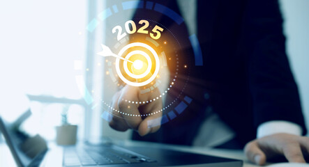 Aim goal strategy startup business in new year 2025. Business goals trends in 2025.Business plan strategy and development in 2025.	
