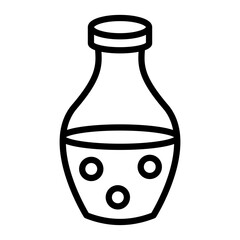 Potion Bottle Vector Line Icon Design