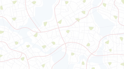 Abstract city map urban streets and road networks. Travel route planning and map navigation concepts. Flat vector illustration