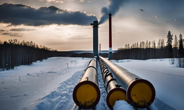 Modern Gas pipeline.