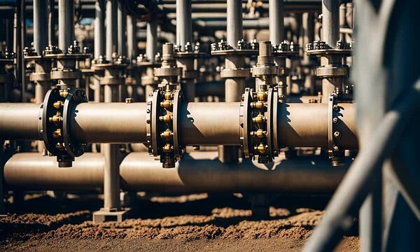 Modern Gas pipeline.