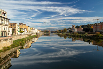 Obraz premium arno river reflection