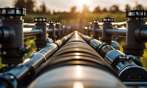 Modern Gas pipeline.