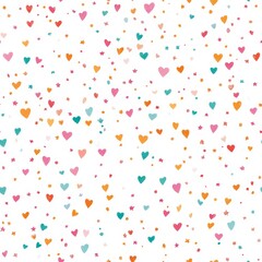 Colorful Heart and Star Pattern Design