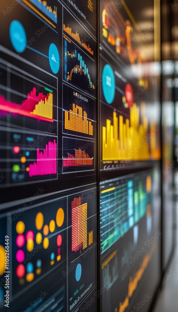 Aufkleber business intelligence dashboard visualizing data for strategic insights and decision-making