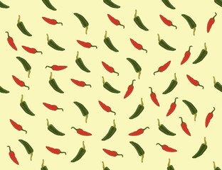 chili pattern background. classic chili background pattern on background pattern hot chili pattern. Chili seamless pattern.