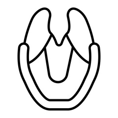 Horse Hoof Print line icon