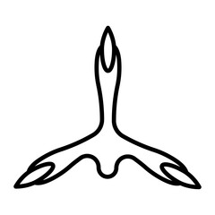 Bird Footprint line icon