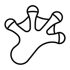 Frog Footprint line icon