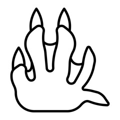 Obraz premium Crocodile Footprint line icon