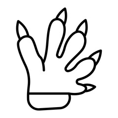 Lizard Footprint line icon