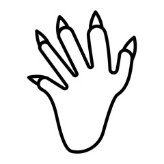 Obraz premium Beaver Paw Print line icon