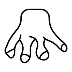 Hippo Footprint line icon