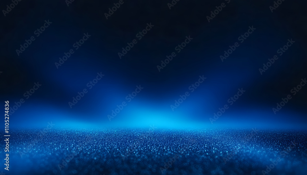Canvas Prints blue gradient background grainy glowing blue light on dark backdrop noise texture effect