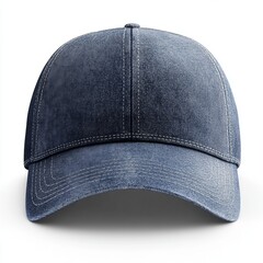 realistic high quality Denim baseball hat mockup