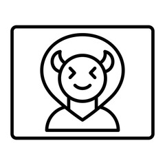 Social Media Troll line icon