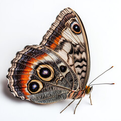 Fototapeta premium Beautiful colorful butterfly on white background