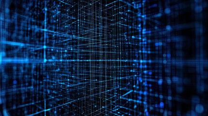 Obraz premium Futuristic digital grid Digital technology background