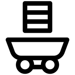 Data mining. Editable stroke vector icon.