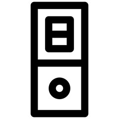 Computer. Editable stroke vector icon.