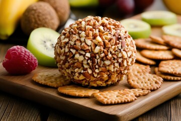 Port Wine Cheese Ball: A retro-style port wine cheese ball, coated in chopped nuts