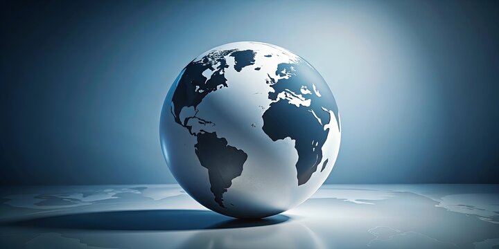 Global Connections A Metallic Orb Representing Worldwide Unity